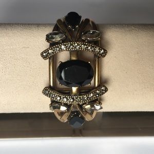 Gold and crystal JCrew Bangle